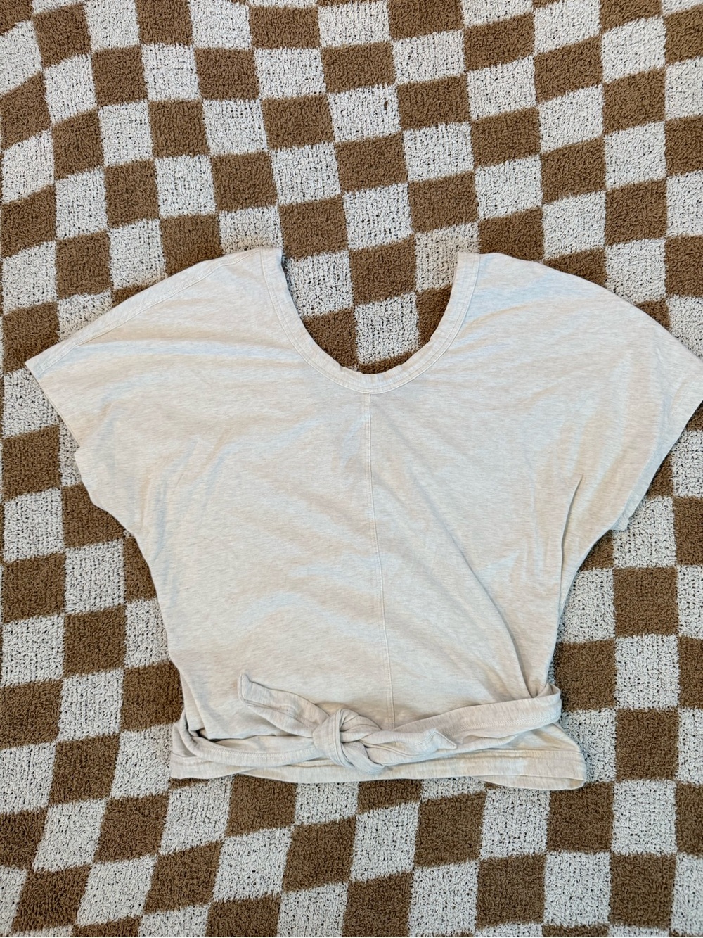Lululemon Cream Align Wrapped Crop Top - Picture 3 of 5